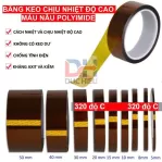 Băng keo chịu nhiệt độ cao màu nâu Polyimide, Kapton, băng dính dán bảng mạch điện tử, bảo vệ bảng mạch PC, CPU